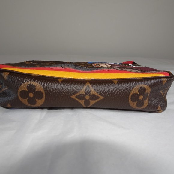 Louis Vuitton M41655 Brown Multi Color Print Coated Canvas Wristlet - Picture 4 of 12